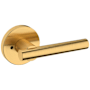 Baldwin 5137 Privacy Door Lever Set with 5046 Rose from the Estate Collection Lifetime Satin Brass