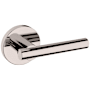 Baldwin 5137 Non-Turning Two-Sided Dummy Door Lever Set with 5046 Rose from the Estate Collection Lifetime Polished Nickel