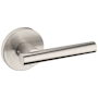 Baldwin 5137 Right Handed Non-Turning One-Sided Dummy Door Lever with 5046 Rose from the Estate Collection Lifetime Satin Nickel
