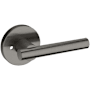 Baldwin 5137 Privacy Door Lever Set with 5046 Rose from the Estate Collection Lifetime Graphite Nickel