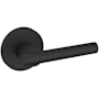 Baldwin 5137 Passage Door Lever Set with 5046 Rose from the Estate Collection Satin Black