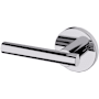 Baldwin 5137 Left Handed Non-Turning One-Sided Dummy Door Lever with 5046 Rose from the Estate Collection Polished Chrome