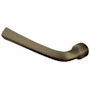 Baldwin Single Left Hand Estate Lever without Rosettes Locking/Latching Mechanism Purchased Separately Satin Brass and Black