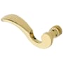 Baldwin Single Left Hand Estate Lever without Rosettes Locking/Latching Mechanism Purchased Separately Lifetime Polished Brass