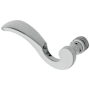 Baldwin Single Left Hand Estate Lever without Rosettes Locking/Latching Mechanism Purchased Separately Polished Chrome