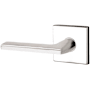 Baldwin 5162 Left Handed Non-Turning One-Sided Dummy Door Lever with R017 Rose from the Estate Collection Lifetime Polished Nickel