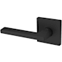 Baldwin 5162 Left Handed Non-Turning One-Sided Dummy Door Lever with R017 Rose from the Estate Collection Satin Black