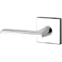 Baldwin 5162 Left Handed Non-Turning One-Sided Dummy Door Lever with R017 Rose from the Estate Collection Polished Chrome
