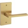 Baldwin 5162 Right Handed Non-Turning One-Sided Dummy Door Lever with R052 Rose from the Estate Collection Lifetime Satin Brass