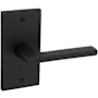 Baldwin 5162 Left Handed Non-Turning One-Sided Dummy Door Lever with R052 Rose from the Estate Collection Satin Black