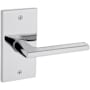 Baldwin 5162 Left Handed Non-Turning One-Sided Dummy Door Lever with R052 Rose from the Estate Collection Polished Chrome