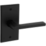 Baldwin 5162 Passage Door Lever Set with R053 Rose from the Estate Collection Satin Black