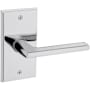 Baldwin 5162 Passage Door Lever Set with R053 Rose from the Estate Collection Polished Chrome