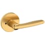 Baldwin 5164 Privacy Door Lever Set with 5046 Rose from the Estate Collection Lifetime Satin Brass