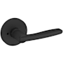 Baldwin 5164 Privacy Door Lever Set with 5046 Rose from the Estate Collection Satin Black