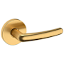 Baldwin 5165 Right Handed Non-Turning One-Sided Dummy Door Lever with 5046 Rose from the Estate Collection Lifetime Satin Brass
