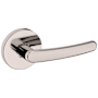 Baldwin 5165 Right Handed Non-Turning One-Sided Dummy Door Lever with 5046 Rose from the Estate Collection Lifetime Polished Nickel