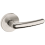 Baldwin 5165 Right Handed Non-Turning One-Sided Dummy Door Lever with 5046 Rose from the Estate Collection Lifetime Satin Nickel