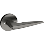 Baldwin 5166 Privacy Door Lever Set with 5046 Rose from the Estate Collection Lifetime Graphite Nickel