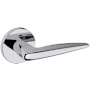 Baldwin 5166 Passage Door Lever Set with 5046 Rose from the Estate Collection Polished Chrome