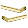 Baldwin Pair of Estate Levers without Rosettes Locking/Latching Mechanism Purchased Separately Lifetime PVD Satin Brass