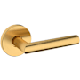 Baldwin 5173 Passage Door Lever Set with 5046 Rose from the Estate Collection Lifetime Satin Brass