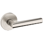 Baldwin 5173 Left Handed Non-Turning One-Sided Dummy Door Lever with 5046 Rose from the Estate Collection Lifetime Satin Nickel