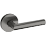Baldwin 5173 Passage Door Lever Set with 5046 Rose from the Estate Collection Lifetime Graphite Nickel