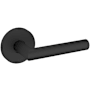 Baldwin 5173 Passage Door Lever Set with 5046 Rose from the Estate Collection Satin Black