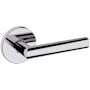 Baldwin 5173 Left Handed Non-Turning One-Sided Dummy Door Lever with 5046 Rose from the Estate Collection Polished Chrome