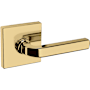 Baldwin 5190 Passage Door Lever Set with R017 Rose from the Estate Collection Non-Lacquered Brass