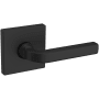 Baldwin 5190 Passage Door Lever Set with R017 Rose from the Estate Collection Satin Black