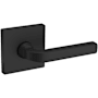 Baldwin 5190 Passage Door Lever Set with R017 Rose from the Estate Collection Satin Black