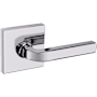 Baldwin 5190 Passage Door Lever Set with R017 Rose from the Estate Collection Polished Chrome