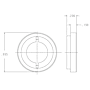 Baldwin Rose Retainer for Estate Levers and Knobs na