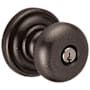 Baldwin Classic Reversible Non-Turning Two-Sided Dummy Door Knob Set with Classic Rosette from the Estate Collection Distressed Oil Rubbed Bronze
