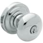 Baldwin Classic Style Single Cylinder Keyed Entry Door Knob Set with Classic Rosette from the Estate Collection Polished Chrome