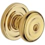 Baldwin Colonial Style Keyed Entry Door Knob Set with Classic Rosette the Emergency Exit Function Non-Lacquered Brass