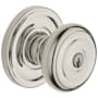 Baldwin Colonial Style Keyed Entry Door Knob Set with Classic Rosette the Emergency Exit Function Lifetime Polished Nickel