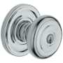 Baldwin Colonial Style Keyed Entry Door Knob Set with Classic Rosette the Emergency Exit Function Polished Chrome
