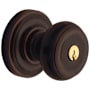 Baldwin Colonial Reversible Non-Turning Two-Sided Dummy Door Knob Set with Classic Rosette from the Estate Collection Venetian Bronze