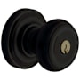 Baldwin Colonial Reversible Non-Turning Two-Sided Dummy Door Knob Set with Classic Rosette from the Estate Collection Satin Black