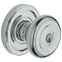 Baldwin Colonial Style Single Cylinder Keyed Entry Door Knob Set with Classic Rosette from the Estate Collection Polished Chrome