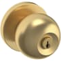 Baldwin 5215 Single Cylinder Keyed Entry Door Knob Set with 5046 Rose from the Estate Collection Lifetime Satin Brass