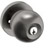 Baldwin 5215 Single Cylinder Keyed Entry Door Knob Set with 5046 Rose from the Estate Collection Lifetime Graphite Nickel