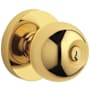 Baldwin Modern Style Keyed Entry Door Knob Set with Modern Rosette the Emergency Exit Function Lifetime Polished Brass