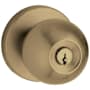 Baldwin Modern Style Keyed Entry Door Knob Set with Modern Rosette the Emergency Exit Function Satin Brass and Black