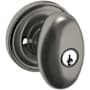 Baldwin 5225 Single Cylinder Keyed Entry Door Knob Set with 5048 Rose from the Estate Collection Lifetime Graphite Nickel