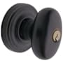 Baldwin 5225 Single Cylinder Keyed Entry Door Knob Set with 5048 Rose from the Estate Collection Oil Rubbed Bronze
