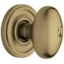 Baldwin Egg Reversible Non-Turning Two-Sided Dummy Door Knob Set from the Estate Collection Vintage Brass